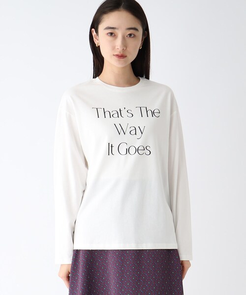OPAQUE.CLIP（オペークドットクリップ）の「◆ロゴ ロングスリーブTシャツ（Tシャツ/カットソー・レディース・チャコールグレー/イエロー/ホワイト系・40/38/36）」の17枚目の写真