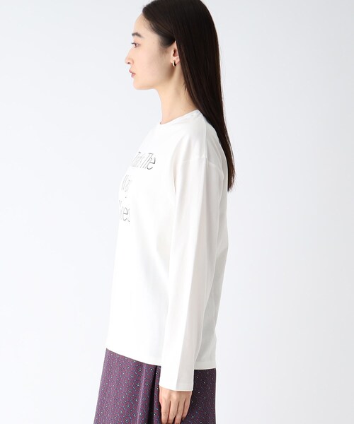 OPAQUE.CLIP（オペークドットクリップ）の「◆ロゴ ロングスリーブTシャツ（Tシャツ/カットソー・レディース・チャコールグレー/イエロー/ホワイト系・40/38/36）」の15枚目の写真