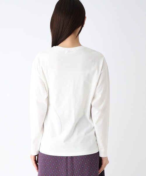 OPAQUE.CLIP（オペークドットクリップ）の「◆ロゴ ロングスリーブTシャツ（Tシャツ/カットソー・レディース・チャコールグレー/イエロー/ホワイト系・40/38/36）」の13枚目の写真