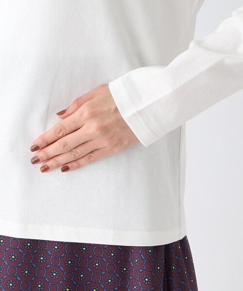 OPAQUE.CLIP（オペークドットクリップ）の「◆ロゴ ロングスリーブTシャツ（Tシャツ/カットソー・レディース・チャコールグレー/イエロー/ホワイト系・40/38/36）」の11枚目の写真