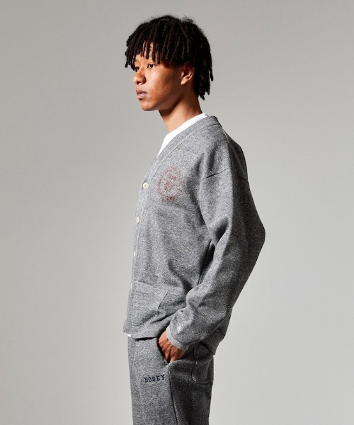 Penguin by Munsingwear（ペンギン バイ マンシングウェア）の「TRAINING SWEAT CARDIGAN W FACE / トレーニングスエットカーディガンWフェイス（カーディガン/ボレロ・メンズ・グレー/ブラック・SMALL/MEDIUM/LARGE/X-LARGE）」の5枚目の写真