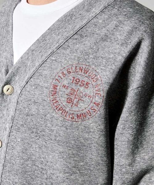 Penguin by Munsingwear（ペンギン バイ マンシングウェア）の「TRAINING SWEAT CARDIGAN W FACE / トレーニングスエットカーディガンWフェイス（カーディガン/ボレロ・メンズ・グレー/ブラック・SMALL/MEDIUM/LARGE/X-LARGE）」の7枚目の写真