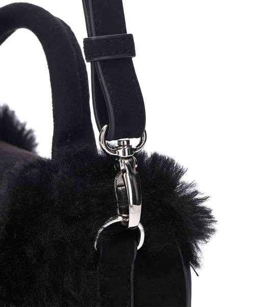 X-girl（エックスガール）の「FAUX MOUTON 2WAY MINI BAG（ショルダーバッグ・レディース・ブラック/ライトグリーン・ONE SIZE）」の14枚目の写真