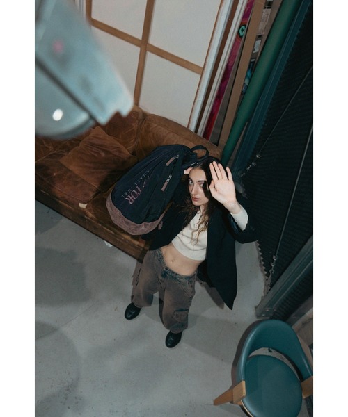 SCULPTOR（スカルプター）の「Two Way Bucket Messenger Bag/ツーウェイバケットメッセンジャーバック（バックパック/リュック・レディース・ブラック/グリーン系その他/ネイビー・FREE）」の22枚目の写真