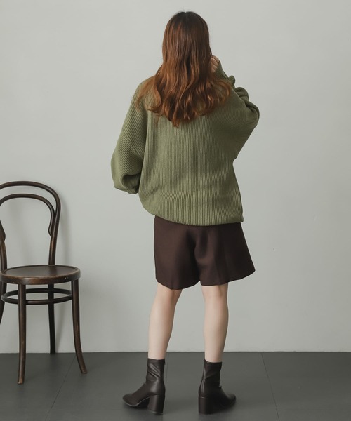 SENSE OF PLACE by URBAN RESEARCH（センスオブプレイスバイアーバンリサーチ）の「『イージーケア』ハーフZIPセーター（ニット/セーター・メンズ・チャコールグレー/カーキ/ライトベージュ・MEDIUM/LARGE）」の21枚目の写真