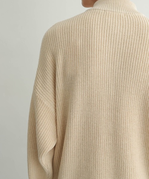 SENSE OF PLACE by URBAN RESEARCH（センスオブプレイスバイアーバンリサーチ）の「『イージーケア』ハーフZIPセーター（ニット/セーター・メンズ・チャコールグレー/カーキ/ライトベージュ・MEDIUM/LARGE）」の6枚目の写真