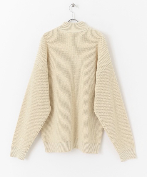 SENSE OF PLACE by URBAN RESEARCH（センスオブプレイスバイアーバンリサーチ）の「『イージーケア』ハーフZIPセーター（ニット/セーター・メンズ・チャコールグレー/カーキ/ライトベージュ・MEDIUM/LARGE）」の5枚目の写真