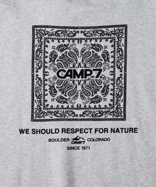 CAMP7（キャンプセブン）の「【CAMP7】ペイズリークルースウェット（スウェット・メンズ・ブラック/オリーブ/グレー・M/L/XL/S）」の6枚目の写真