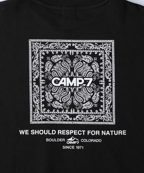 CAMP7（キャンプセブン）の「【CAMP7】ペイズリークルースウェット（スウェット・メンズ・ブラック/オリーブ/グレー・M/L/XL/S）」の9枚目の写真