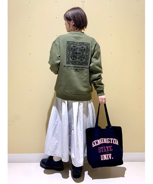 CAMP7（キャンプセブン）の「【CAMP7】ペイズリークルースウェット（スウェット・メンズ・ブラック/オリーブ/グレー・M/L/XL/S）」の16枚目の写真