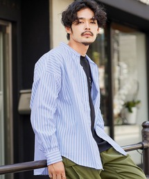 jiggys shop（ジギーズショップ）の「バンドカラーブロードリラックスシルエットシャツ（シャツ/ブラウス）」