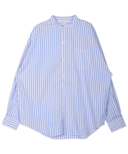 jiggys shop（ジギーズショップ）の「バンドカラーブロードリラックスシルエットシャツ（シャツ/ブラウス・メンズ・ホワイト/グレー系その他/ブルー系その他2/ホワイト系その他/ブルー系その他/グリーン/ブラック・MEDIUM/LARGE/X-LARGE）」の15枚目の写真