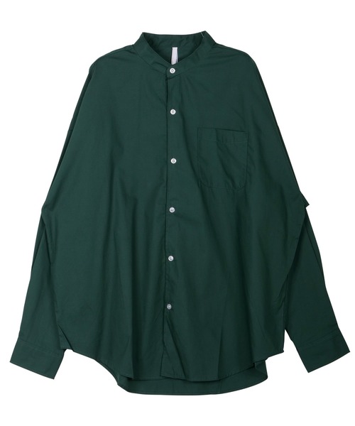 jiggys shop（ジギーズショップ）の「バンドカラーブロードリラックスシルエットシャツ（シャツ/ブラウス・メンズ・ホワイト/グレー系その他/ブルー系その他2/ホワイト系その他/ブルー系その他/グリーン/ブラック・MEDIUM/LARGE/X-LARGE）」の21枚目の写真