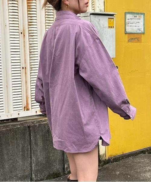 FIG&VIPER(フィグアンドバイパー)の「オーバールーズコットンシャツ(シャツ/ブラウス・レディース・ブラウン/パープル・FREE)」の8枚目の写真