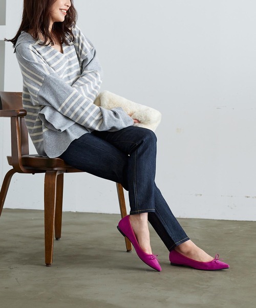 KOBE LETTUCE（コウベレタス）の「ポインテッドトゥフラットバレエパンプス（パンプス・レディース・ベージュ/レオパード/ブラック系/ブラック系1/ベージュ系/ピンク系/グリーン/ブラック/シルバー/ブルー・XS/L/LL/M/S/3L）」の20枚目の写真