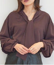 【WEB限定】エラスティックカルゼボウタイブラウス