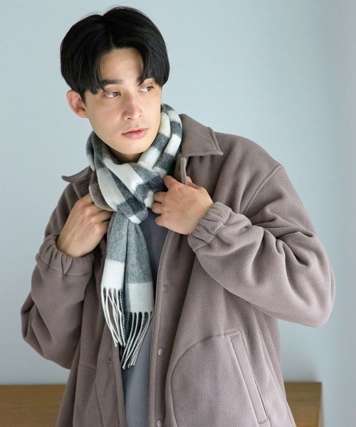 LOCALLY ウールマフラー ダークグレー ポールスミス Paul Smith マフラー M1A933DAS04 メンズ レディース