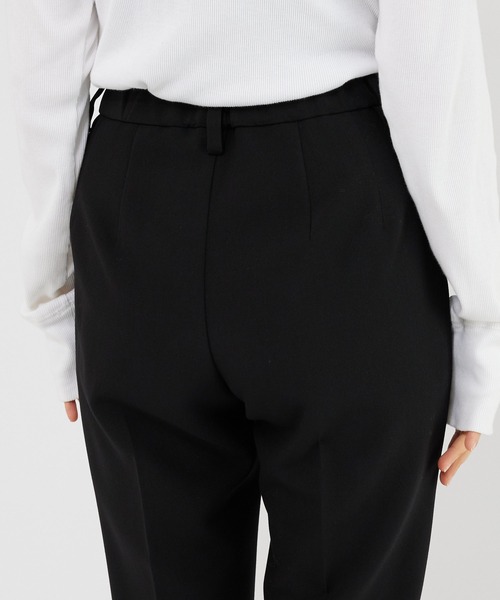 RIVE DROITE（リヴドロワ）の「シワになりづらく上品な光沢が魅力/ダブルクロスセミフレアパンツ（その他パンツ・レディース・グリーン系その他/ブラック・36/38）」の17枚目の写真