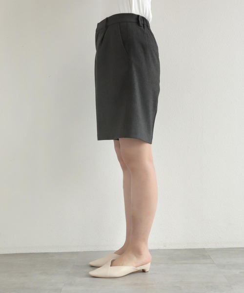 andme（アンドミー）の「フェイクウールショートパンツ（その他パンツ・レディース・チャコールグレー/ブラック/ブラウン/オフホワイト/ラベンダー・M/L）」の7枚目の写真