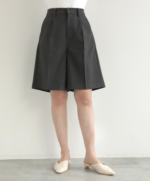 andme（アンドミー）の「フェイクウールショートパンツ（その他パンツ・レディース・チャコールグレー/ブラック/ブラウン/オフホワイト/ラベンダー・M/L）」の9枚目の写真