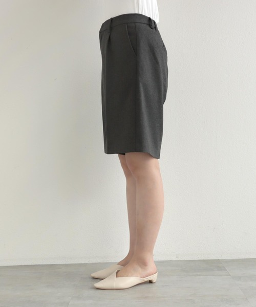 andme（アンドミー）の「フェイクウールショートパンツ（その他パンツ・レディース・チャコールグレー/ブラック/ブラウン/オフホワイト/ラベンダー・M/L）」の10枚目の写真