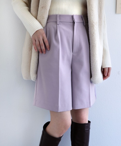 andme（アンドミー）の「フェイクウールショートパンツ（その他パンツ・レディース・チャコールグレー/ブラック/ブラウン/オフホワイト/ラベンダー・M/L）」の20枚目の写真