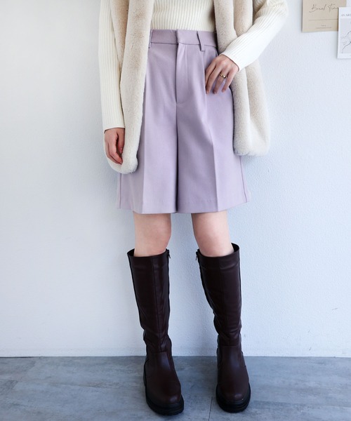 andme（アンドミー）の「フェイクウールショートパンツ（その他パンツ・レディース・チャコールグレー/ブラック/ブラウン/オフホワイト/ラベンダー・M/L）」の22枚目の写真