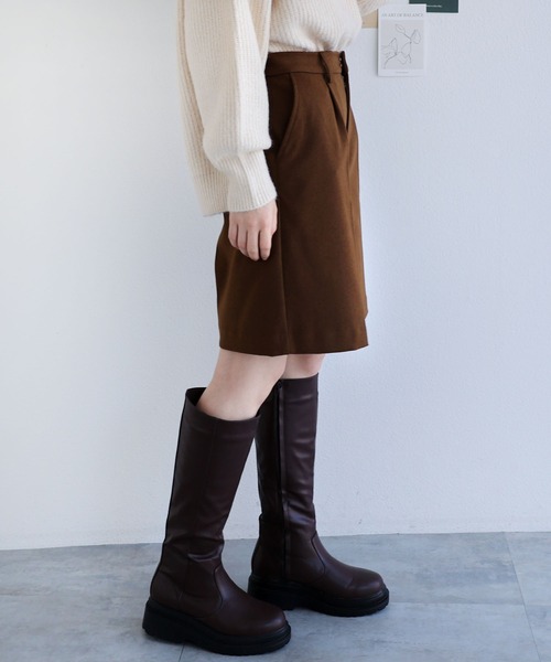 andme（アンドミー）の「フェイクウールショートパンツ（その他パンツ・レディース・チャコールグレー/ブラック/ブラウン/オフホワイト/ラベンダー・M/L）」の17枚目の写真