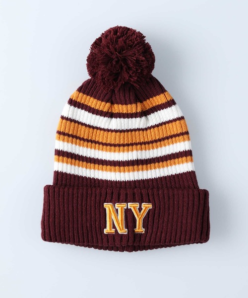 BACK NUMBER(バックナンバー)の「【BACK NUMBER】BNロゴボンボンワッチ(ニットキャップ/ビーニー・メンズ・ワイン/ネイビー・フリー)」の4枚目の写真