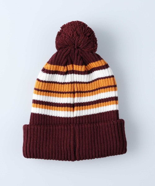 BACK NUMBER(バックナンバー)の「【BACK NUMBER】BNロゴボンボンワッチ(ニットキャップ/ビーニー・メンズ・ワイン/ネイビー・フリー)」の5枚目の写真