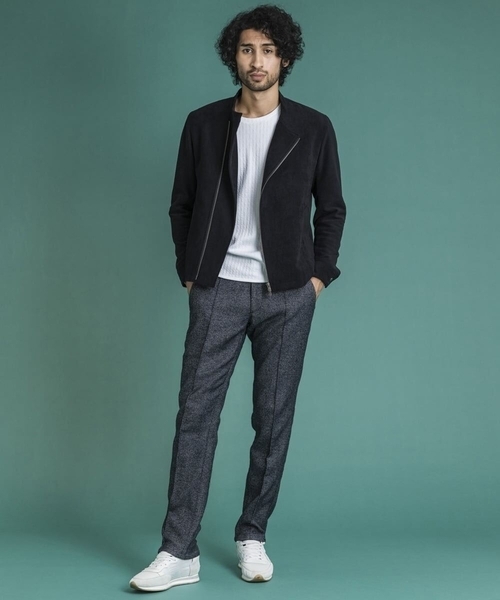 MICHEL KLEIN HOMME (ミッシェルクランオム)の「スエットデニムスラックスパンツ(スウェットパンツ・メンズ・ブラウン/ネイビー/グレー・MEDIUM/LARGE/X-LARGE)」の6枚目の写真