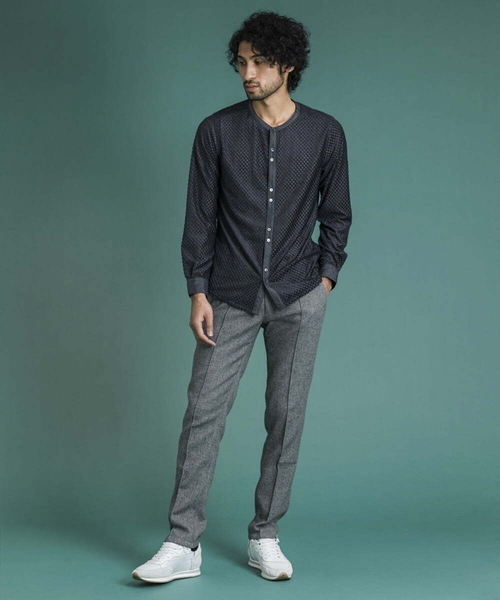 MICHEL KLEIN HOMME (ミッシェルクランオム)の「スエットデニムスラックスパンツ(スウェットパンツ・メンズ・ブラウン/ネイビー/グレー・MEDIUM/LARGE/X-LARGE)」の19枚目の写真