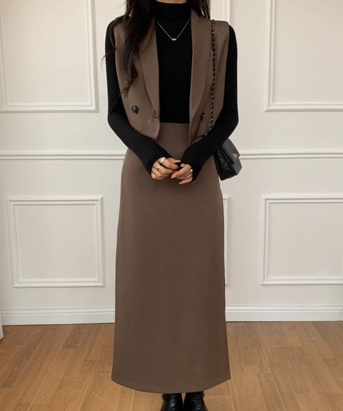 セール】ショート丈テーラージレ＆ハイウエストタイトスカート