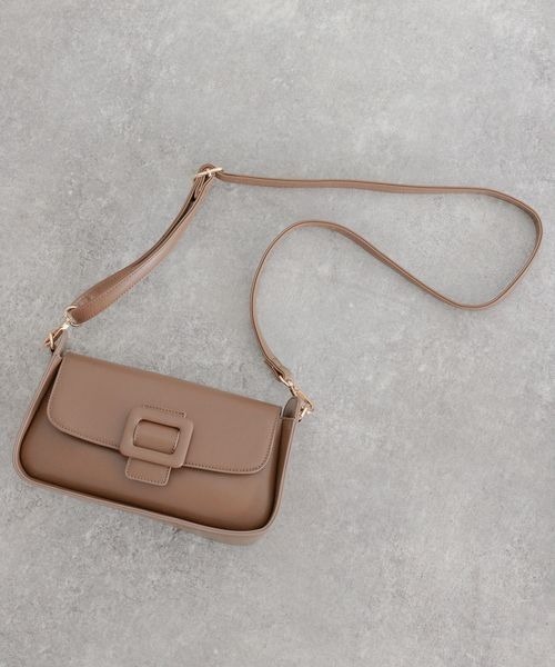 mysty woman（ミスティウーマン）の「ベルテッドショルダーBAG 183066（ショルダーバッグ・レディース・ブラウン/ブラック・FREE）」の3枚目の写真