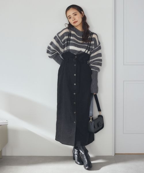 mysty woman（ミスティウーマン）の「ベルテッドショルダーBAG 183066（ショルダーバッグ・レディース・ブラウン/ブラック・FREE）」の10枚目の写真