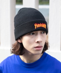 THRASHER | WEGO/THRASHER FLAME LOGO アクリルビーニー(ニットキャップ/ビーニー)
