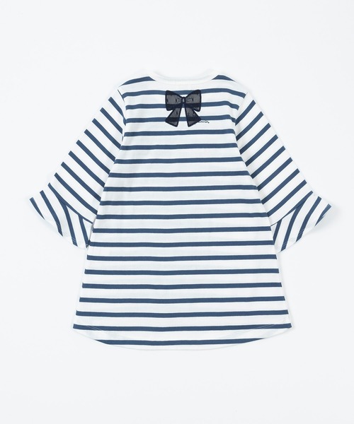 KP（ケーピー）の「リボンアップリケ天竺ボーダー柄7分袖チュニック(100～130)（チュニック・キッズ・パープル/ブルー系その他・100cm/110cm/120cm/130cm）」の18枚目の写真