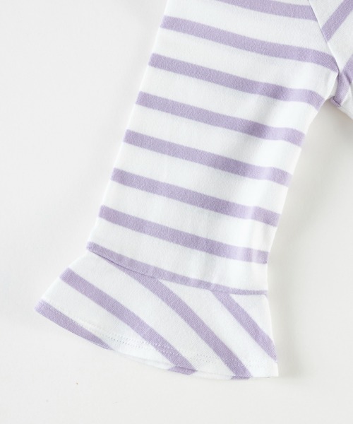 KP（ケーピー）の「リボンアップリケ天竺ボーダー柄7分袖チュニック(100～130)（チュニック・キッズ・パープル/ブルー系その他・100cm/110cm/120cm/130cm）」の13枚目の写真