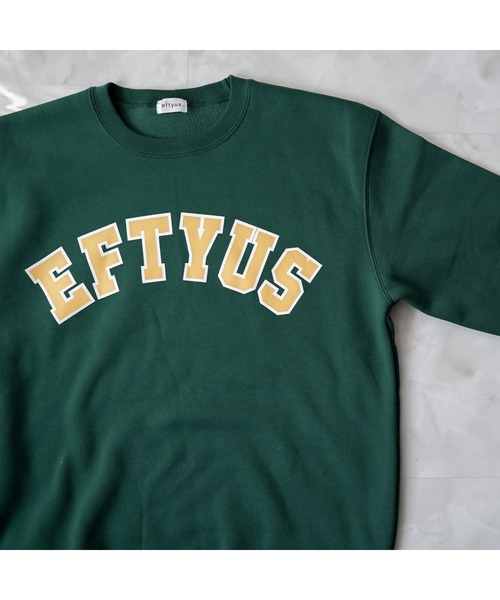 INTER FACTORY（インターファクトリー）の「【eftyus / エフティウス 】カレッジロゴスウェット（スウェット・メンズ・グリーン/ブラック/グレー・S/M/L）」の10枚目の写真