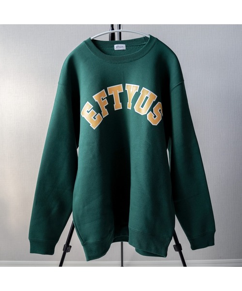 INTER FACTORY（インターファクトリー）の「【eftyus / エフティウス 】カレッジロゴスウェット（スウェット・メンズ・グリーン/ブラック/グレー・S/M/L）」の13枚目の写真