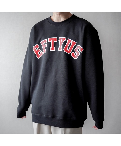 INTER FACTORY（インターファクトリー）の「【eftyus / エフティウス 】カレッジロゴスウェット（スウェット・メンズ・グリーン/ブラック/グレー・S/M/L）」の15枚目の写真