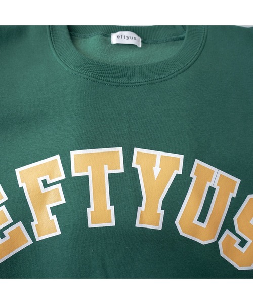 INTER FACTORY（インターファクトリー）の「【eftyus / エフティウス 】カレッジロゴスウェット（スウェット・メンズ・グリーン/ブラック/グレー・S/M/L）」の11枚目の写真
