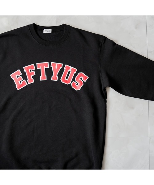 INTER FACTORY（インターファクトリー）の「【eftyus / エフティウス 】カレッジロゴスウェット（スウェット・メンズ・グリーン/ブラック/グレー・S/M/L）」の16枚目の写真