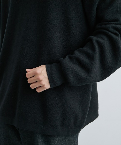 JUNRED(ジュンレッド)の「ルーズスキッパーニットシャツ(ニット/セーター・メンズ・ブラック/ライトグレー/グリーン・S/M/L)」の17枚目の写真