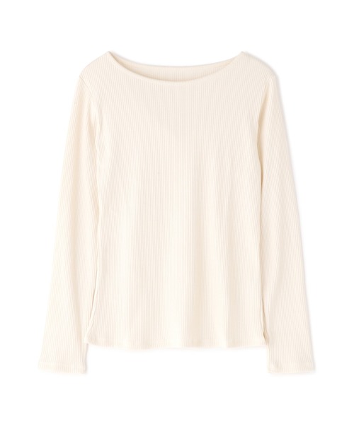 N.（N. Natural Beauty Basic）（エヌエヌナチュラルビューティーベーシック）の「◆三角テレコボートネックカットソー（Tシャツ/カットソー・レディース・モカ/ブラック/オフホワイト・MEDIUM）」の11枚目の写真