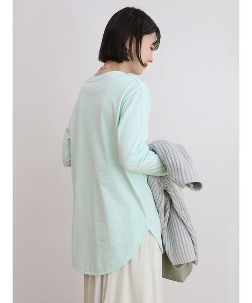 AMERICAN HOLIC（アメリカンホリック）の「カラフルラウンドカットプルオーバー①（Tシャツ/カットソー・レディース・ピンク/ラベンダー/イエロー系その他/ミント/ライトイエロー/オフホワイト/サックスブルー/イエロー・L/M）」の17枚目の写真