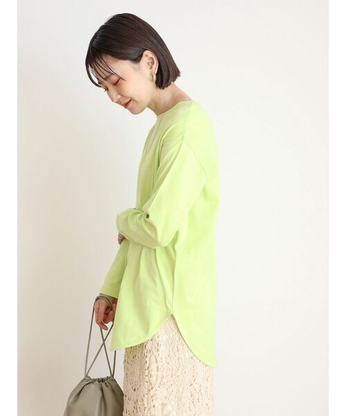 AMERICAN HOLIC（アメリカンホリック）の「カラフルラウンドカットプルオーバー①（Tシャツ/カットソー・レディース・ピンク/ラベンダー/イエロー系その他/ミント/ライトイエロー/オフホワイト/サックスブルー/イエロー・L/M）」の20枚目の写真