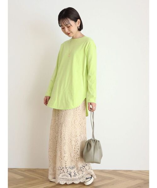 AMERICAN HOLIC（アメリカンホリック）の「カラフルラウンドカットプルオーバー①（Tシャツ/カットソー・レディース・ピンク/ラベンダー/イエロー系その他/ミント/ライトイエロー/オフホワイト/サックスブルー/イエロー・L/M）」の22枚目の写真