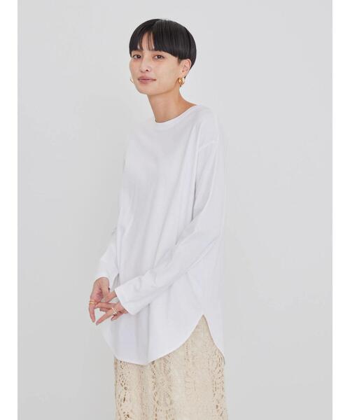 AMERICAN HOLIC（アメリカンホリック）の「カラフルラウンドカットプルオーバー①（Tシャツ/カットソー・レディース・ピンク/ラベンダー/イエロー系その他/ミント/ライトイエロー/オフホワイト/サックスブルー/イエロー・L/M）」の2枚目の写真