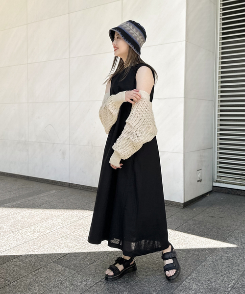 JOINT WORKS(ジョイントワークス)の「リネンコットンノースリワンピース(ワンピース・レディース・ベージュ/グレー/ブルー/ブラック・FREE)」の10枚目の写真